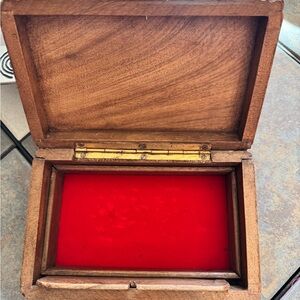 KASHMIRI HARDWOOD- NWOT. Hand Carved Wooden Jewelry Box.